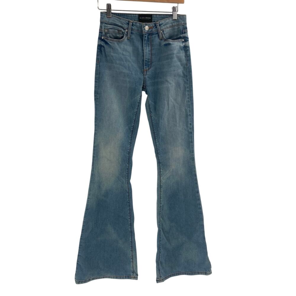 Black Orchid LA Grace Super Flare Jeans Women’s Size 26 Tall Medium Wash